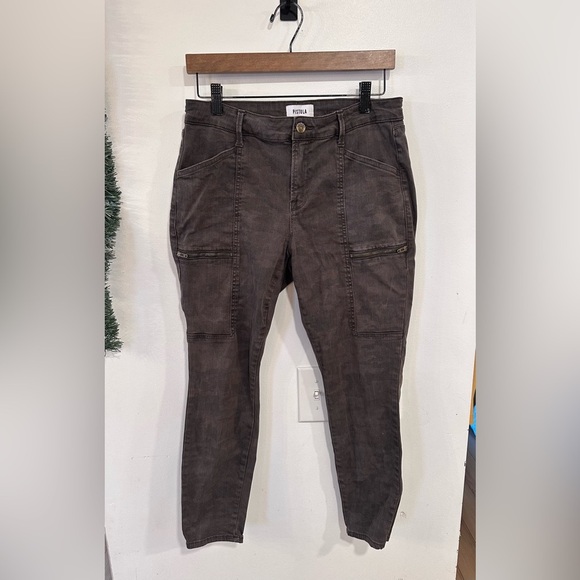 pistola Denim - Pistola Hannah Cargo Skinny Jeans Black Camo Stretch Women’s Size 29 Punk Edgy